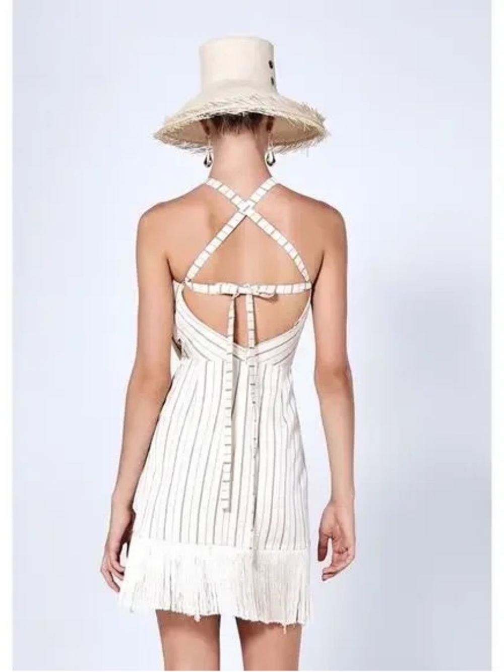 Alexis Marina Striped Fringe Linen Wrap
Dress - S - Picture 2 of 12